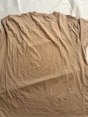 YPB Men's Classic Crew Neck T-Shirt in Beige size xl